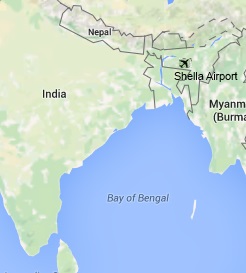 Shella Airport Location Map