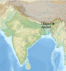 Tezpur Airport Location Map