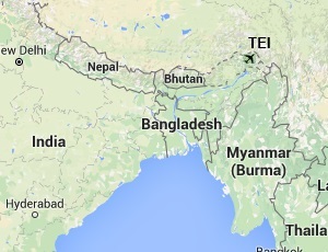 Tezu Airport Location Map