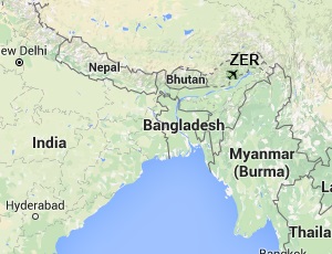 Zero Airport Location Map