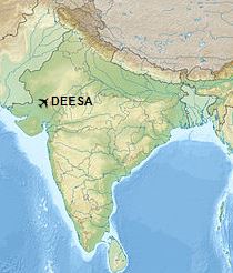 Deesa Airport Location Map